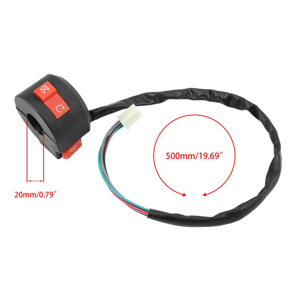 Motorcycle 4 Wire Kill Light Start Switch For Sunl Roketa Coolster 50cc-250cc ATV Quad Pit Bike Buggy Go Kart Universal parts