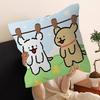 Simple-line Small Dog Personalized Pillow Dust Cover Bedroom Kids Party Decoration Pillowcase Birthday Children Gift