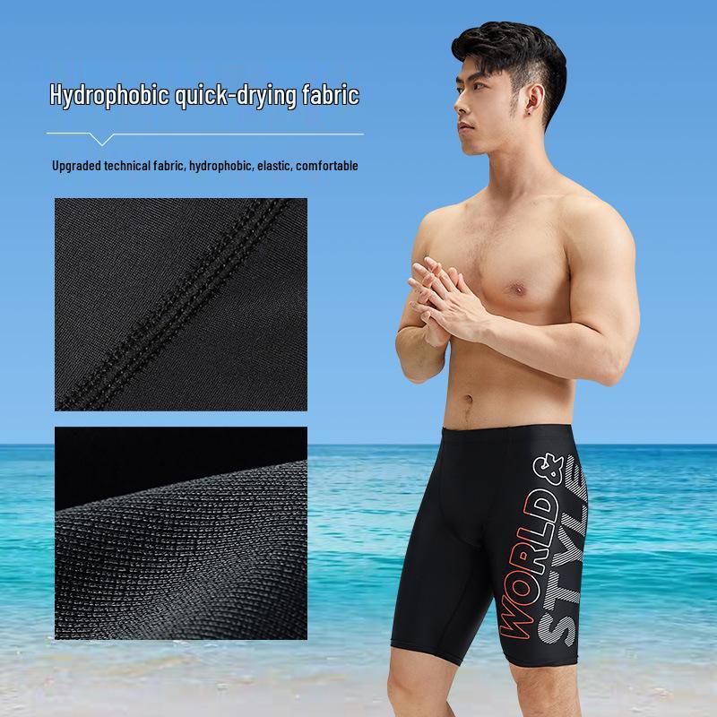 SABOLAY Herren Racing Badehose - High-End Nylon Flat-Leg Design für professionelle Schwimmer