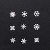 1 Box Nail Flake Snowflake Style 3D Effect Ultra Thin Mixed Manicures Christmas
