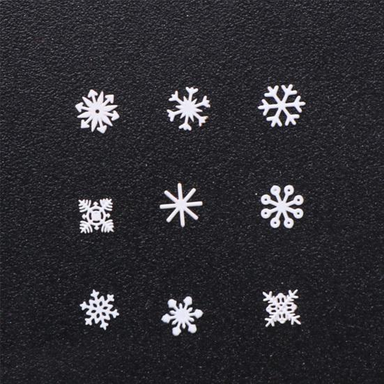 1 Box Nail Flake Snowflake Style 3D Effect Ultra Thin Mixed Manicures Christmas