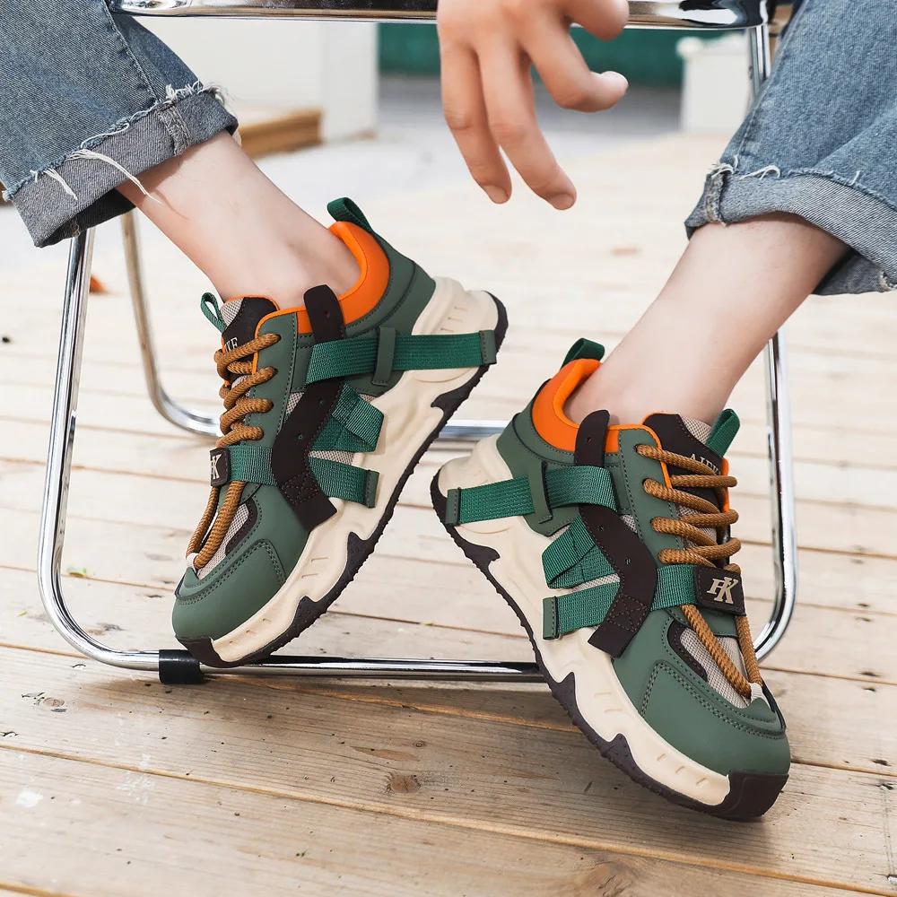 Fashion Fashion Trend Running Sneakers for Men Comfort Hard-wearing Athletic Shoes Outdoor Lace-up Tenis Masculino Summer Breathable