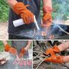 Hochtemperatur-Hitzebeständige Rindsleder-BBQ-Handschuhe mit Feuerfester Aluminiumfolienfütterung, Schützen vor Hitze bis zu 500℃.