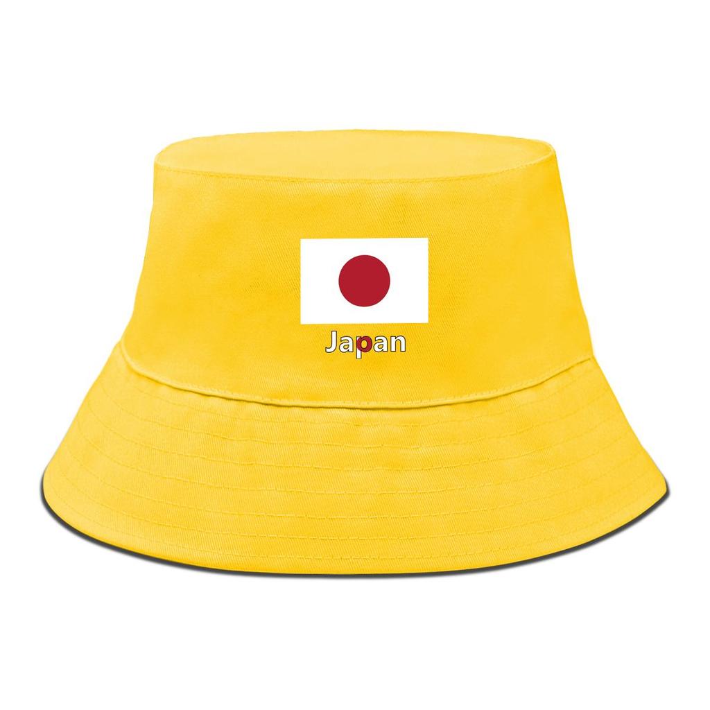 Japan Flag Print Bucket Hat , Patriotic Fisherman Cap Hip Hop Fit Reversible Fishing Hat