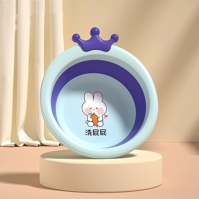 Skládací umyvadlo pro děti, Přenosné umyvadlo, Silný plastový lavor pro miminka, Domácí dětská malá miska