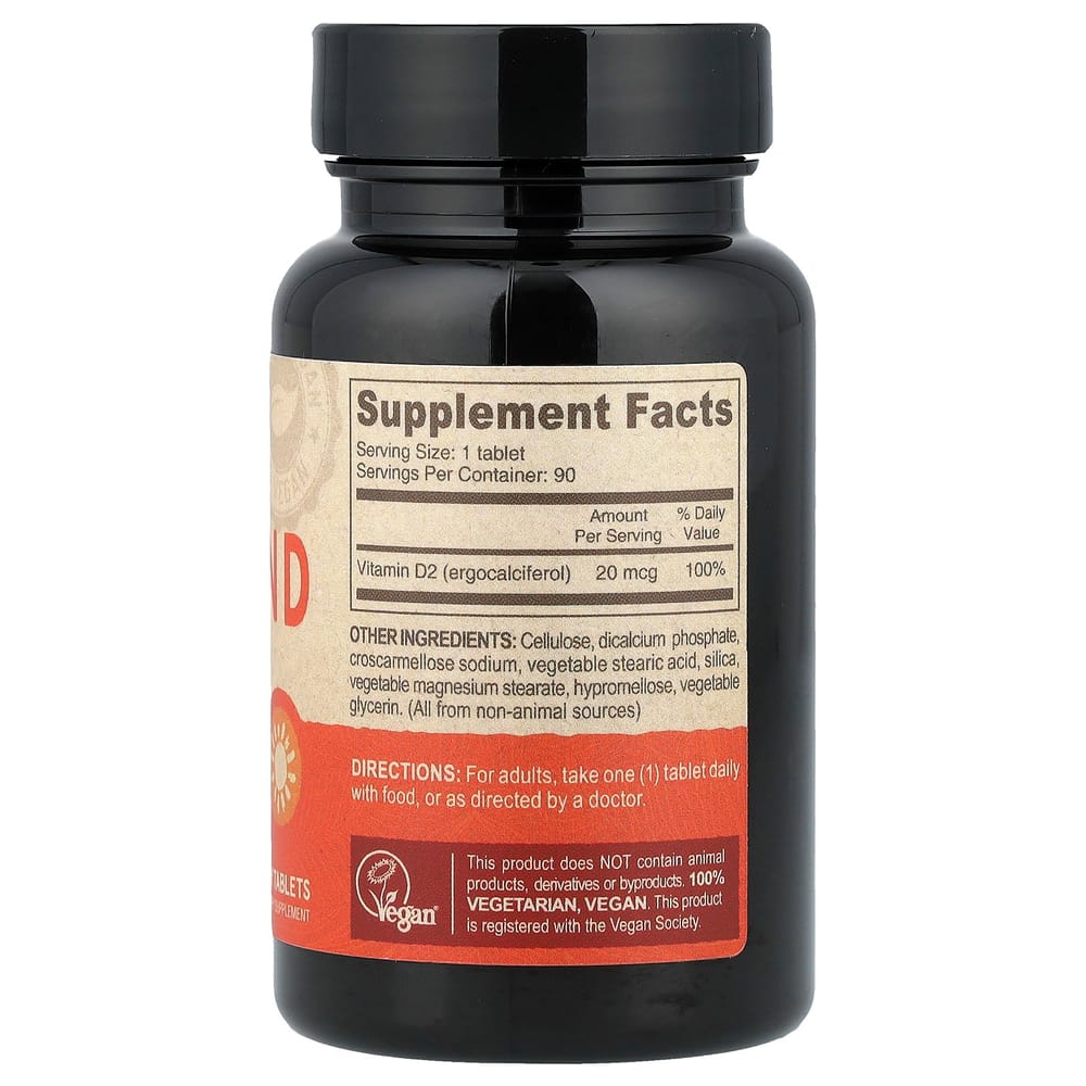 Deva Vegan Vitamin D D2 20mcg (800IU) - 90 Tablets