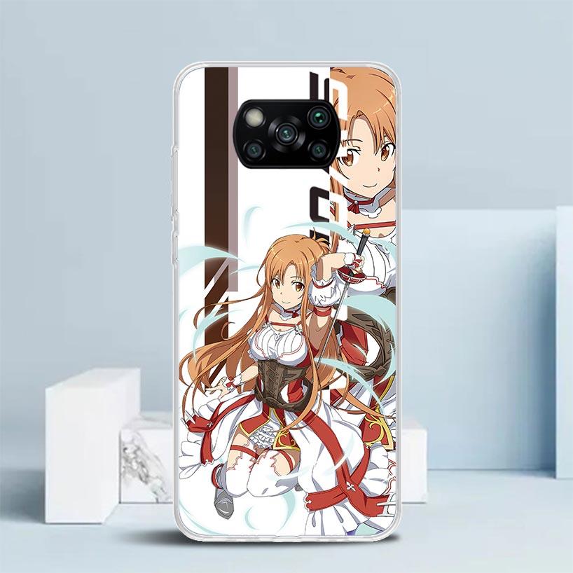 Anime Sword Art Online SAO Phone Case For Xiaomi Poco F7 Ultra X5 X6 X7 Pro M7 Redmi 15C 15 13C 13 12C 12 10C 10 10A 9 9C 9A 9T