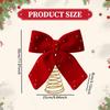 Christmas Tree Topper Bowknot Indoor Home Reusable Xmas Decoration Top Decor for Farmhouse