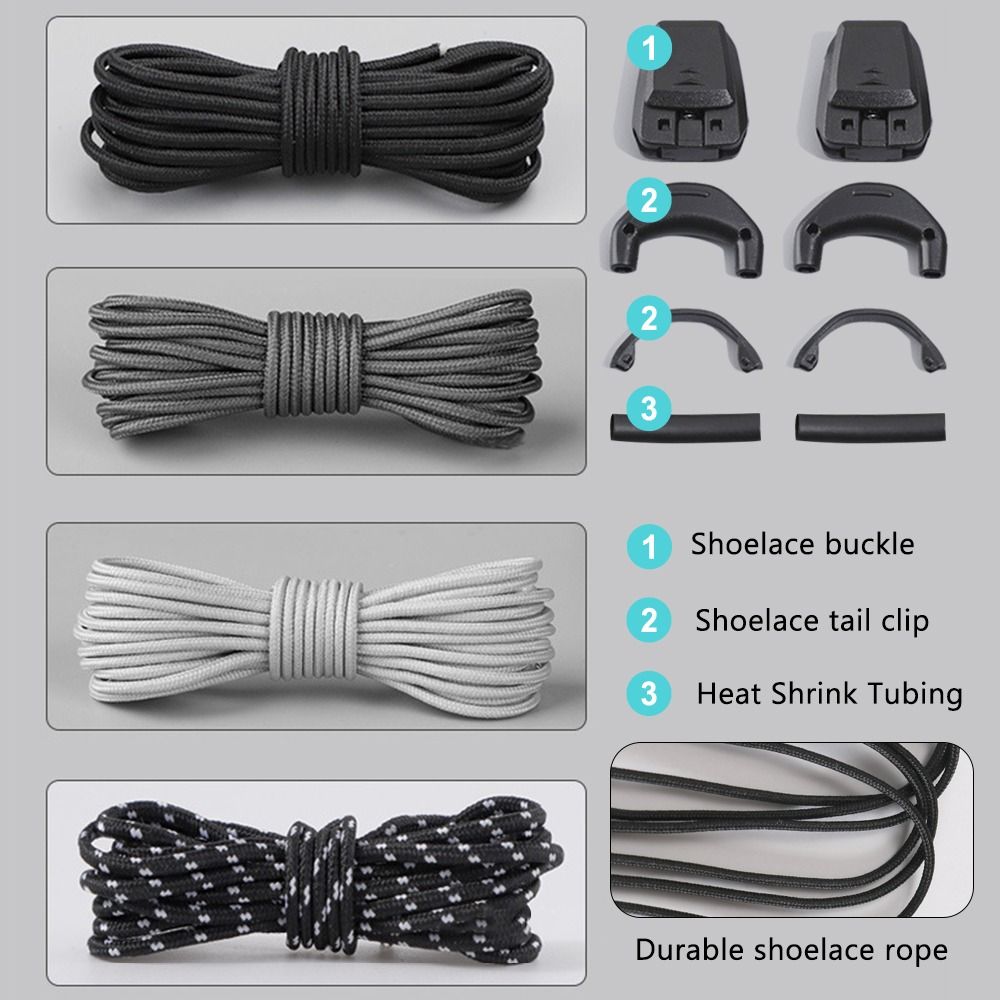 1Pair Creative Fashion Without Ties Quick Lace Kit Round Tennis No Tie Shoelaces Lazy Shoe Laces for Salomon Shoe Accessories