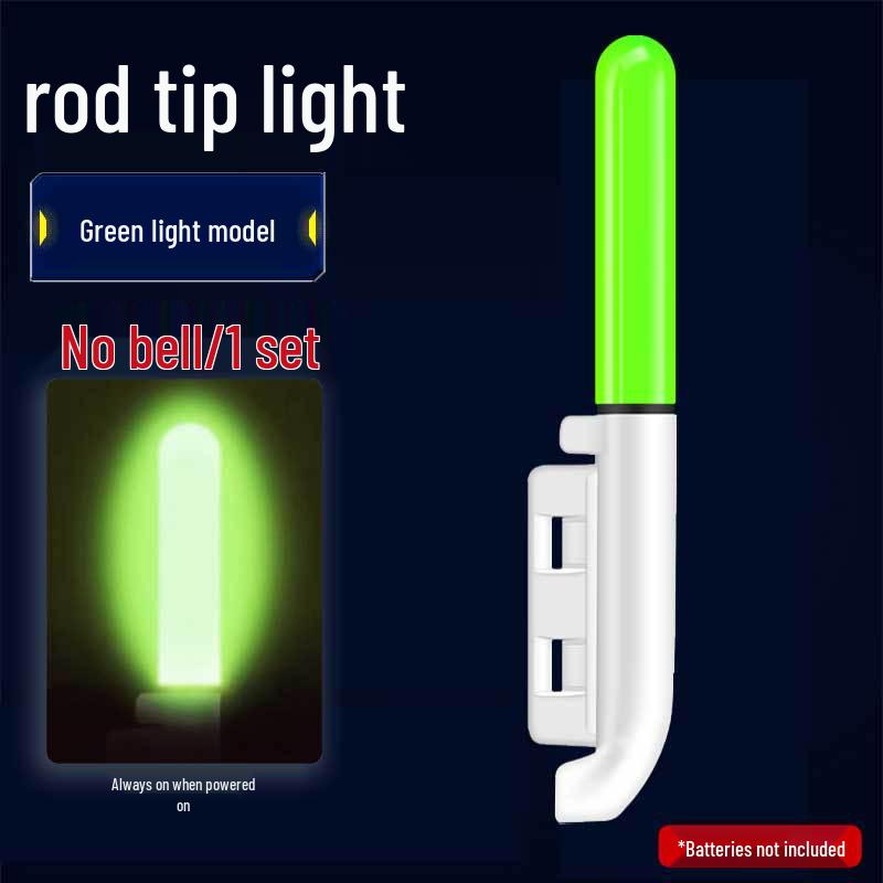 Night Fishing LED Rod Tip Light with Copper Bell - Sea Rod Alarm and Glow Sensor
