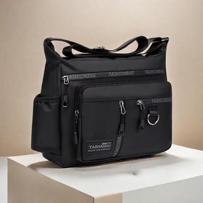 2024 Men's Waterproof Crossbody Bag, Large Capacity, 7 Compartments for Casual, Business, and Travel.