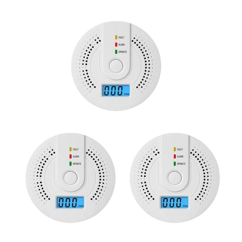 Smart Carbon Monoxide Detector Alarm Sound Warning LCD Digital Display Home Indoor Real-Time CO Monitor Poisoning CO Gas Monitor