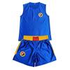 Unisex Sanda Wushu Kickboxing Boxing Summer Training Sleeveless Suit & Shorts for Men, Women, and Children