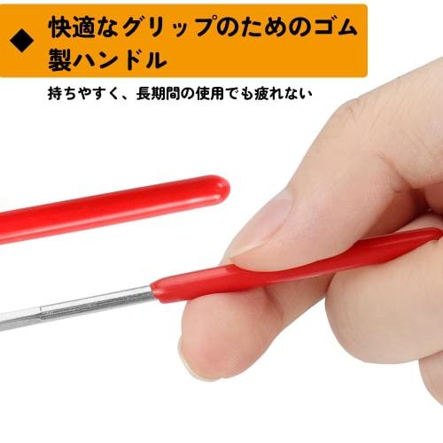 XINSHEYE Diamond Metal Files, 3*140mm, Set of 10, Precision Metal Rod Files for Deburring, Ironwork, Woodworking, and DIY Polishing