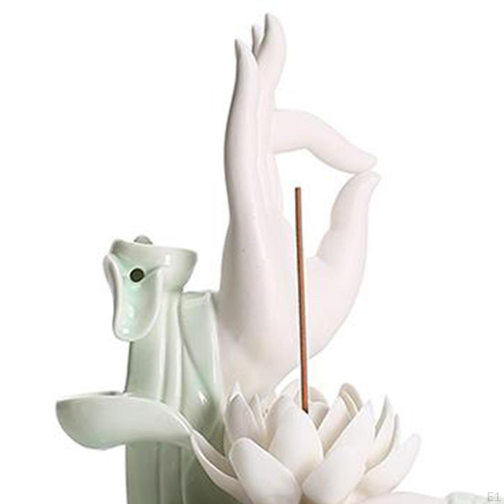 Ancient Chinese Style Cone Burner Holder, Ceramic Censer for Meditation Room, Yoga Bedroom