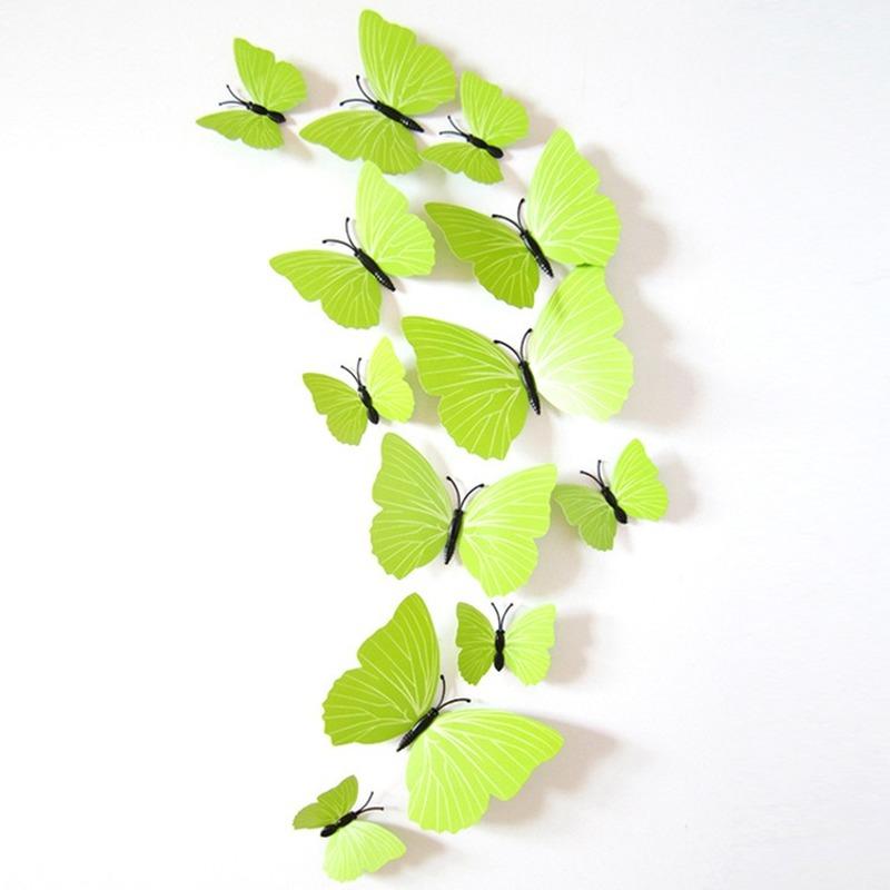 12pcs/Set Colorful 3D Butterflies Wall Sticker Beautiful Butterfly Sticker with Magnet for Kid Room Wall Decals Home Decoration