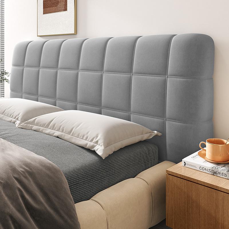 Husă de pat matlasată din catifea îngroșată, de pluș