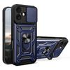 For iPhone 17 Case with Slide Camera Lid PC+TPU Kickstand Phone Cover