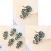 Sea Horse Animal Brooch Pendant With Shell Necklace For Women