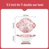 Rose Queen Underglaze Ceramic Double-Handle Bowl
