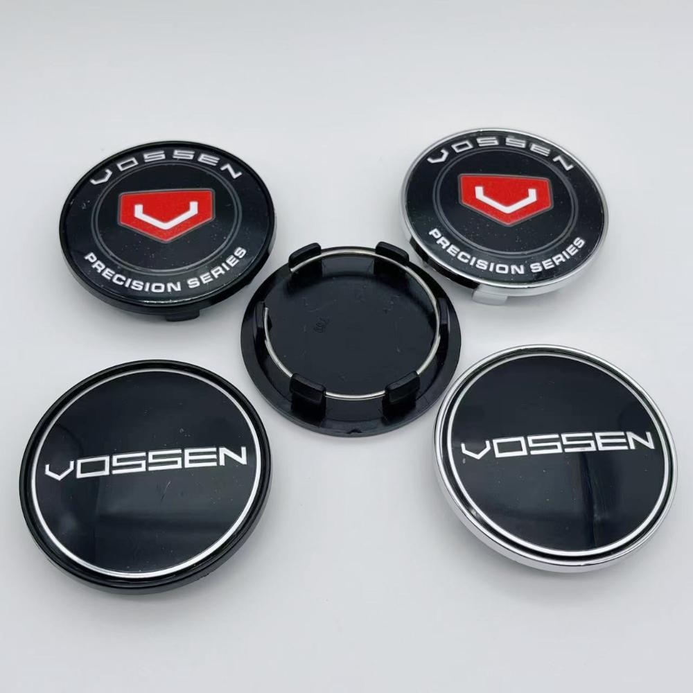 4pcs Vossen Logo Emblem Car Wheel Center Caps 69MM (56MM I.D) for Wheels Rim Hubcaps Hub Centre Cover Replace Car Accessories