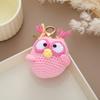 New Cartoon Owl Crochet Woolen Keychain Bag Car Keychain Charm Cute Woven Pendant