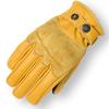 RIDEZ Genuine Leather Motorcycle Smartphone Cowhide for Men and All Yellow Mustard American Gloves, Short, Compatible, Protective, Leather, Women,