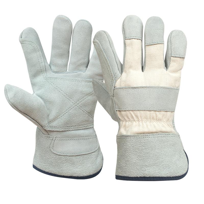 

Трудовые перчатки Защитные перчатки из коровьей кожи Gato с полной ладонью и двумя пальцами для электросварки Cowhide Gato gloves * average size * 25cm