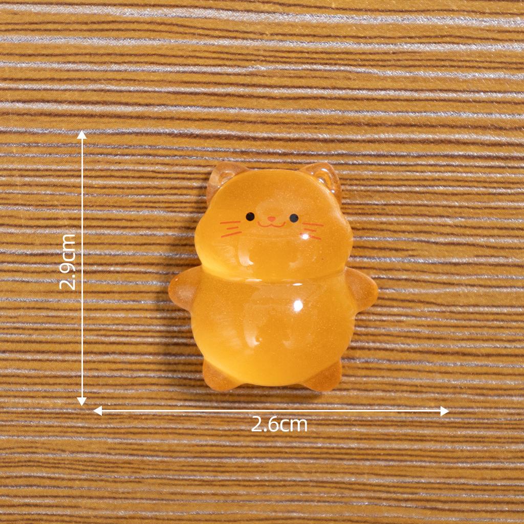 10-100 Stück Mini Leuchtende flach liegende Hunde Kätzchen Cartoon Panda Tier Harz Bär Ornament Mikrolandschaft Dekoration DIY Schreibtisch Dekoration