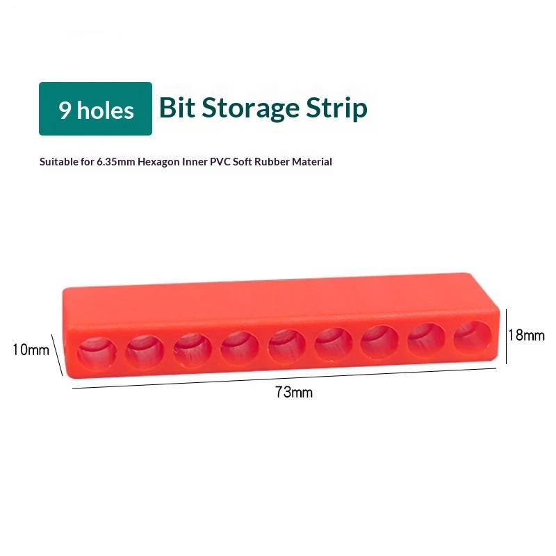 1Pcs 4-32 Hole 1/4 Holder Screwdriver Storage Box Hex Shank Screwdriver Plastic Screwdriver Storage Screwdriver Bit Holder