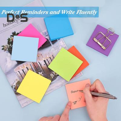 Sticky Notes Set 8 Colors Heart Square Shapes Removable Clean Smooth Writing Sticky Notes Home Office School Supplies