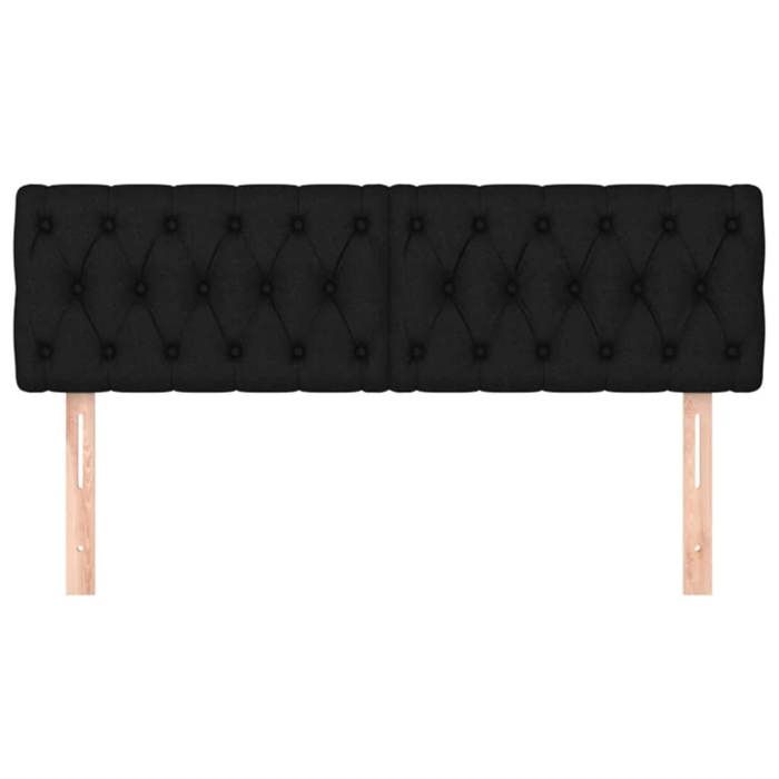 VidaXL 2x Headboards Bedroom Furniture Bed Accessories Single Bed Heads Interior Black 346356
