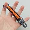 Military Paracord Keychain Ring Survival Kit with Carabiner Braided Cord Rope Lanyard Emergency Knot Tools for Camping Outdoor
