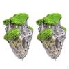 2 Piece Floating Rocks Suspended Stones Aquarium Ornaments for Fish Tank Landscaping DIY Decoration