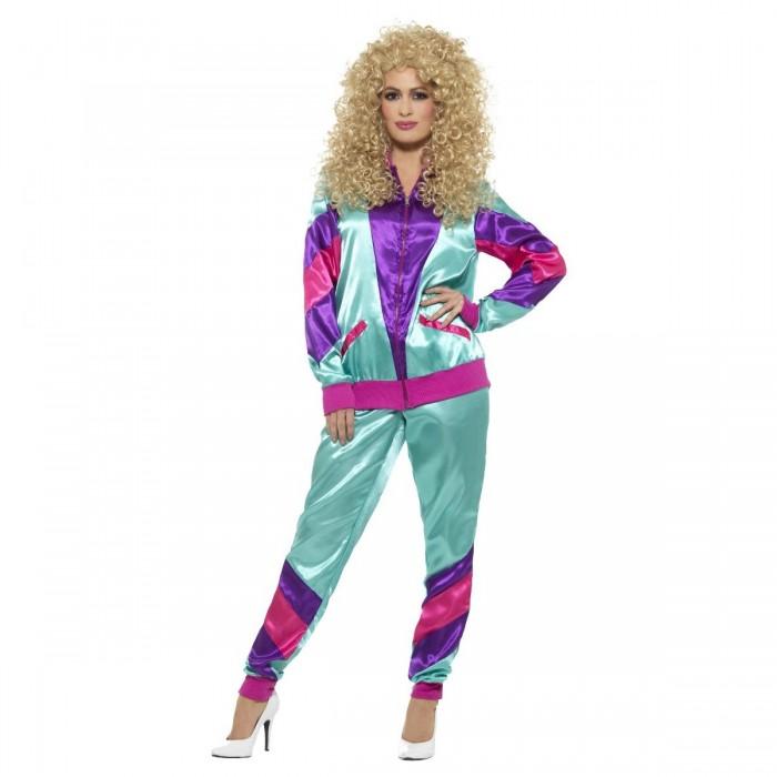 Smiffys Womens/Ladies Height Of Fashion 80s Shell Suit Costume Set