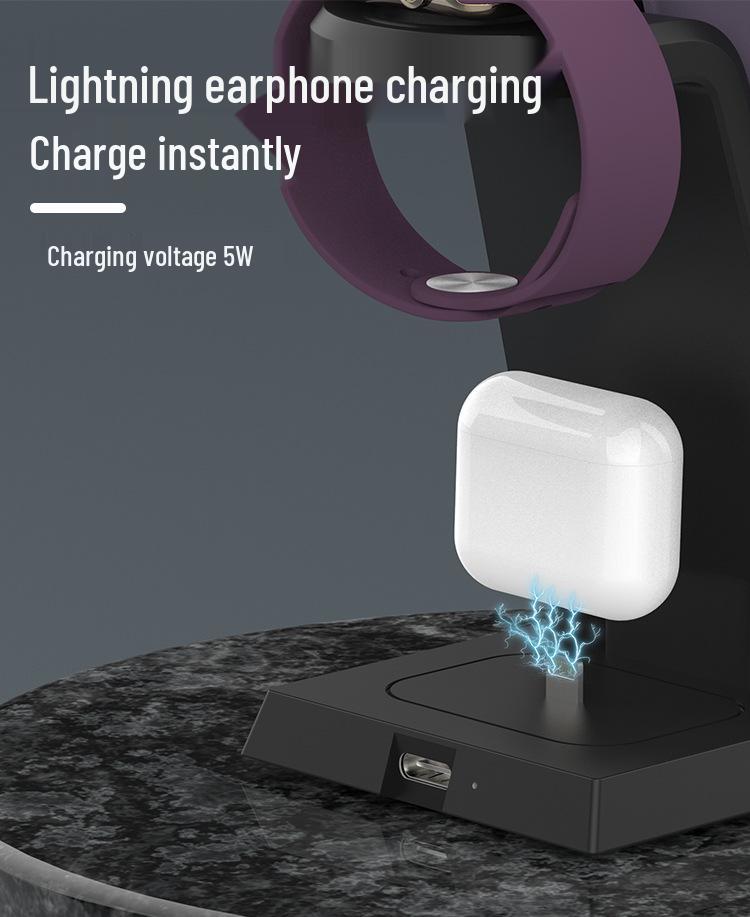Multi-Device Wireless Charger and Stand for iPhone, AirPods, and Apple Watch