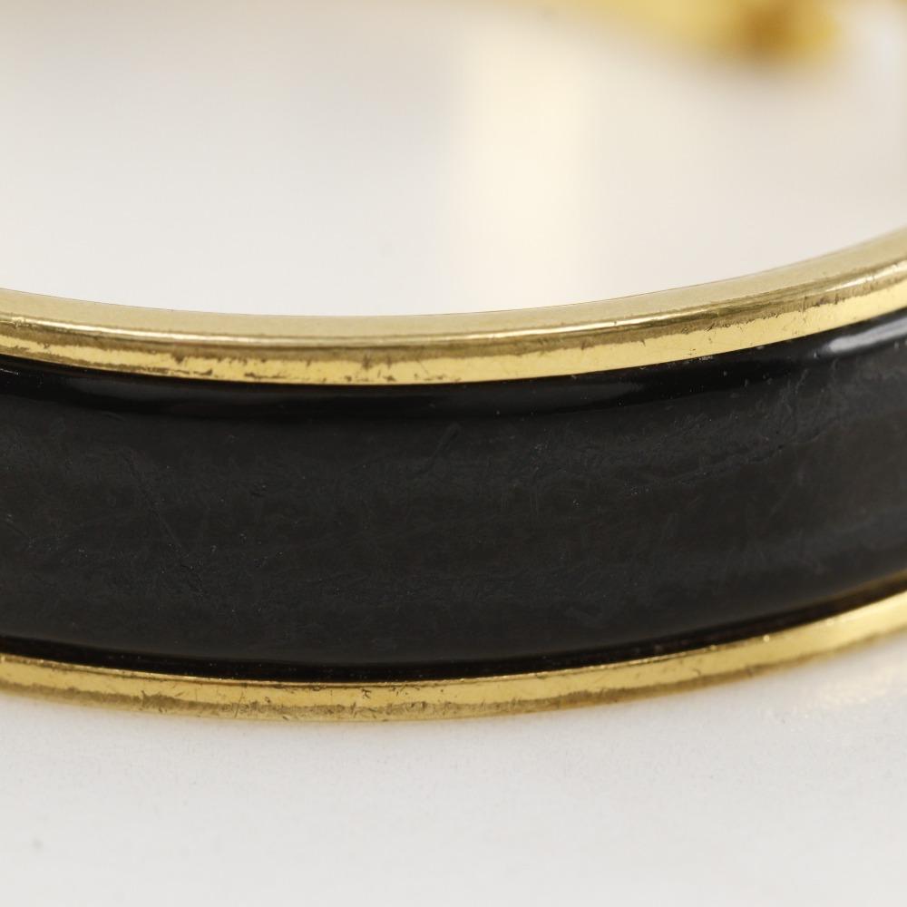 Hermes Click H Bangle Black Plated Gold 34.3g Women Used