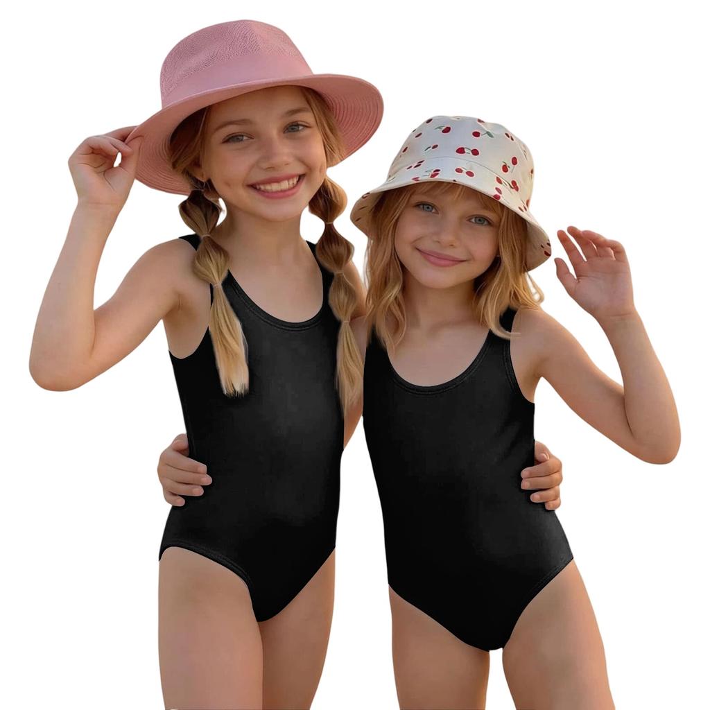 Girls One Piece Swimsuit Summer Kids Swimwear Sleeveless Casual Beachwear Lightweight Comfortable Fit for Swimming and Outdoor Activities