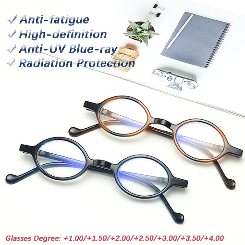 Retro Oval Women Reading Glasses Vintage Round Frame Men Presbyopia Eyeglasses Ultralight Small Magnifying Eyewear +1.0 +4.0