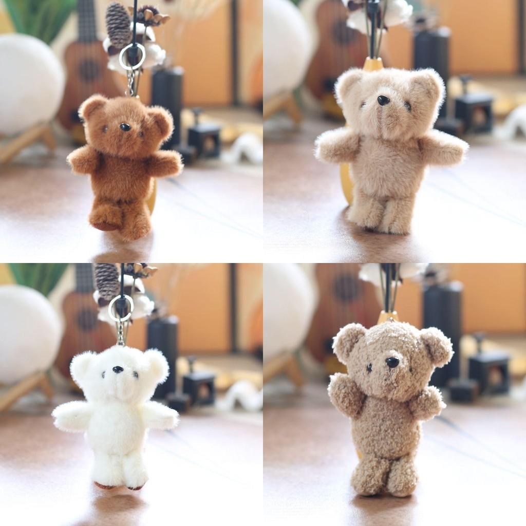 Bear Teddy Plush Keychain Pp Cotton Filled Bag Decor  Kids Gift Animal Stuffed