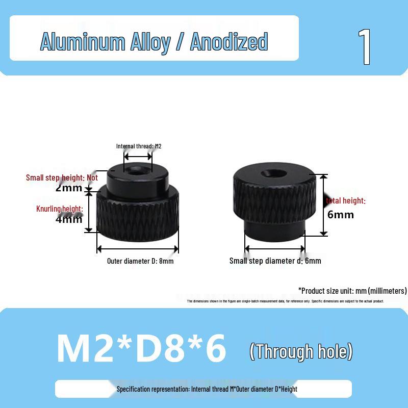 National Standard Aluminum Knurled Hand-Twist Nut M3-M10