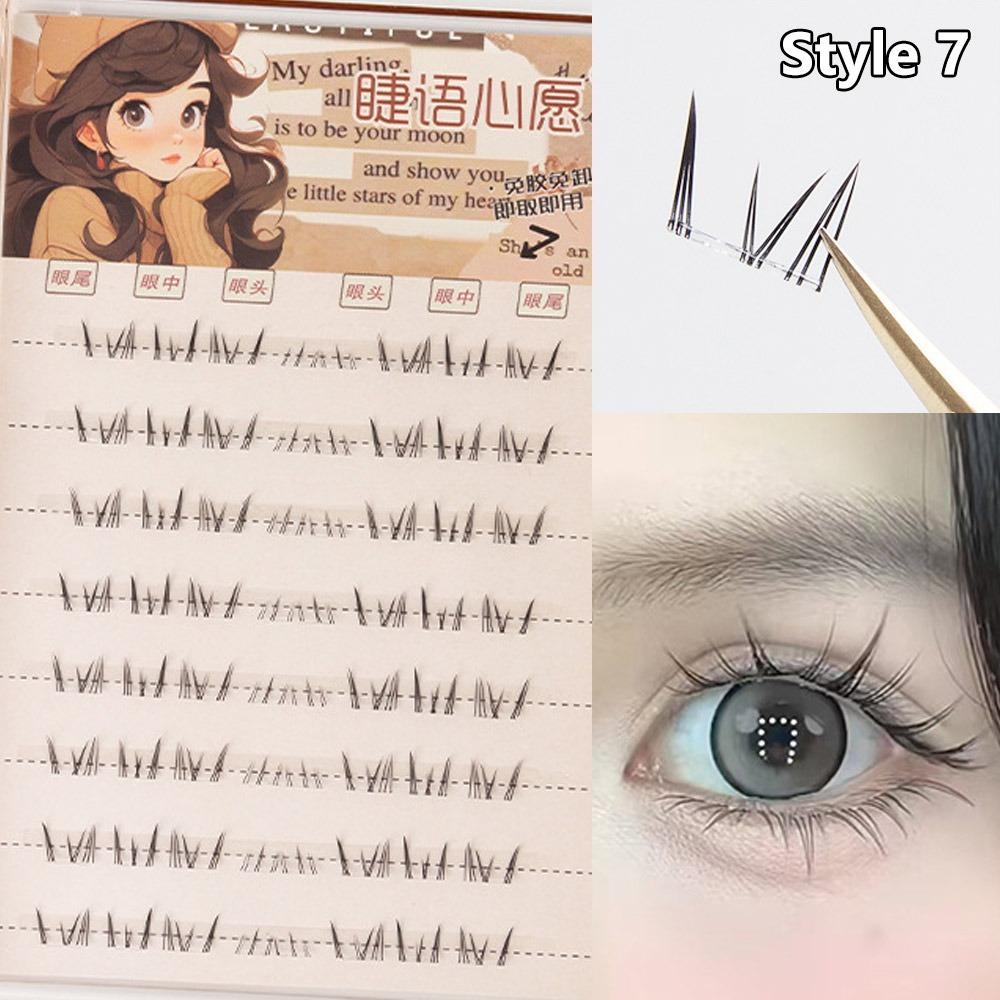 

Не нужно клеить Самоклеящиеся ресницы-кластеры Естественный вид Сегментированные ресницы Женская красота Style 7