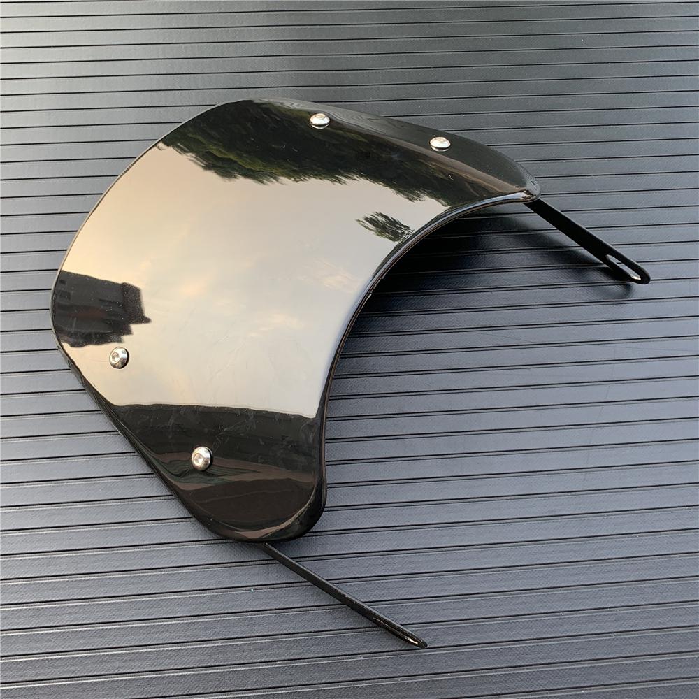 Black Skull Motorcycle 5"-7" Headlight Windshield Wind Deflector Windscreen Universal for Harley Honda Yamaha Instrument Visor
