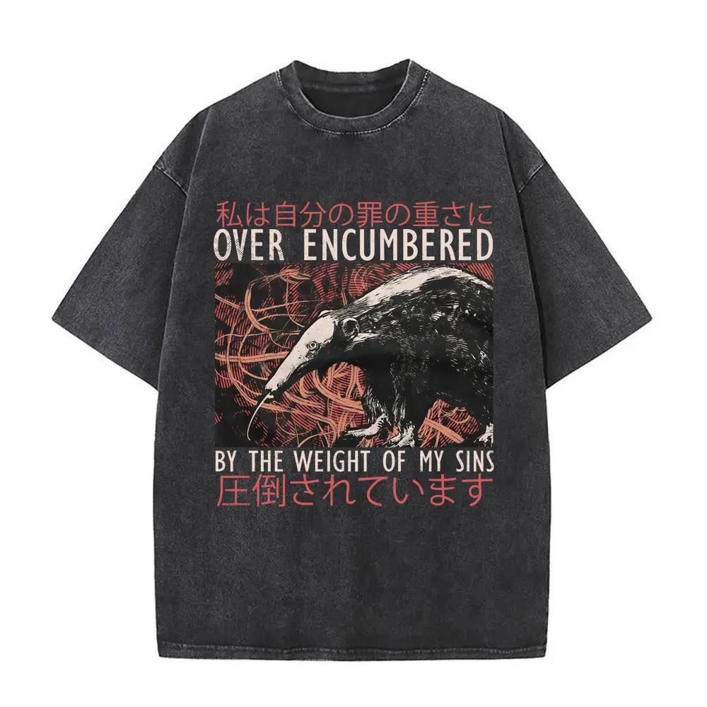 Talloze Gruwelen Wachten Maar Ik Blijf Trouw Aan De Kaas T-shirt Grappig Japanse Stijl Muis Rat Retro Gewassen T-shirt Unisex