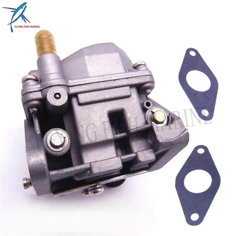 Outboard Motor 66M-14301-11 66M-14301-00 Carburetor Assy and 66M-13646-00 Gaskets (2 Pcs) for Yamaha 4-stroke 15hp F15