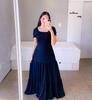 2026 cross-border new spring and summer European and American women's clothing dress one-word shoulder floral off-the-shoulder long color fairy skirt