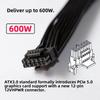 CY Adapter 12VHPWR ATX3.0 PCI-E 5.0 Power Modular Adapter 12+4 Pin to 12+4 16 Pin Downward 360 Degree U-Shape Back Angle 4080 5090TI 16 Pin 12+4P