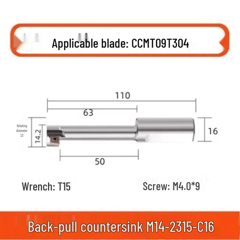 Eccentric Chamfering & Back Boring Countersink CNC Milling Cutter