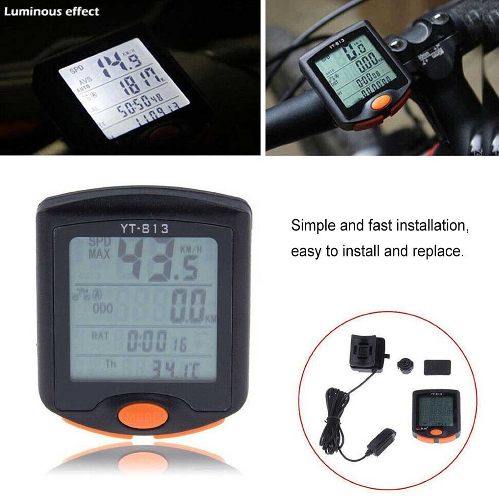 Cycling Speedometer Waterproof Code Table Sports Bike Odometer Device Ride Speeds Counter Outdoor Household Shop Using