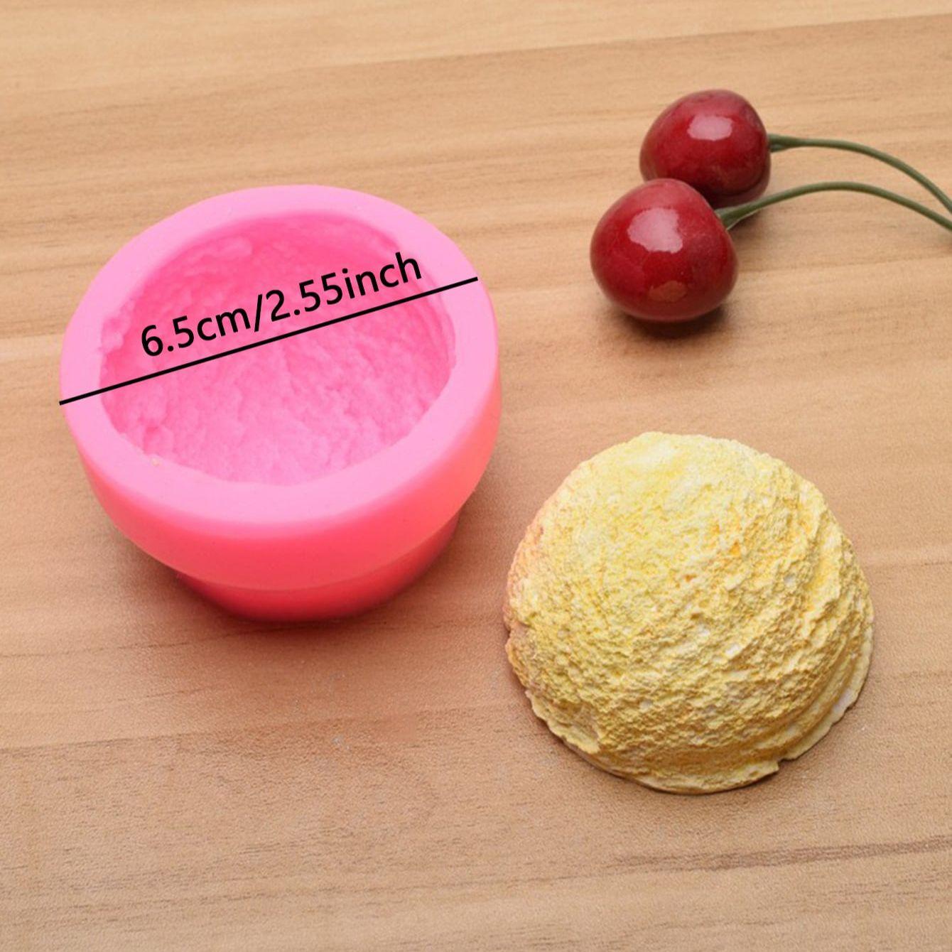 

Форма для мороженого силиконовая, для ароматических свечей, аромакамней, гипса, десертов, тортов, 3D-украшений, полимерной глины, имитации еды, для украшения розовый